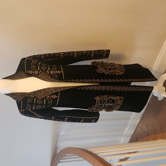 cocogio Jackets & Blazers - Made in Italy trendy sweater coat, black/camel size small